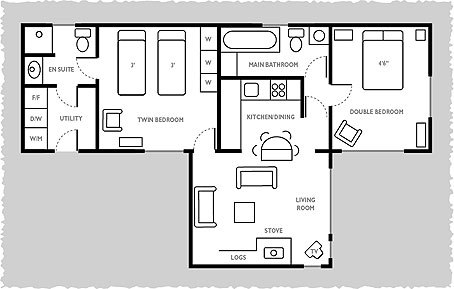 plan view of solway spray at carrick shore holiday chalets